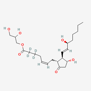 molecular formula C23H38O7 B10766646 Prostaglandin E2-1-d4-glyceryl ester 