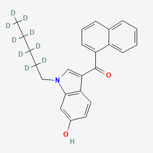 molecular formula C24H23NO2 B10766683 [6-hydroxy-1-(2,2,3,3,4,4,5,5,5-nonadeuteriopentyl)indol-3-yl]-naphthalen-1-ylmethanone 