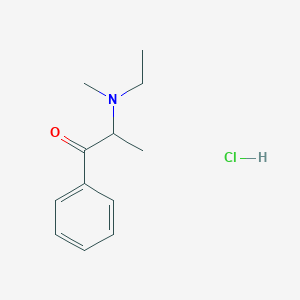 molecular formula C12H18ClNO B10766753 N-ethyl-N-methylcathinone hydrochloride 