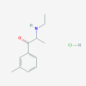 molecular formula C12H18ClNO B10766781 3-Methylethcathinone hydrochloride CAS No. 2493976-59-1