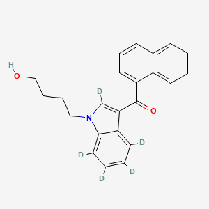 molecular formula C23H21NO2 B10766850 JWH-073 (Indole-d5) 4-hydroxybutyl CAS No. 2484976-96-5