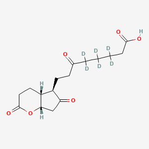 molecular formula C16H22O6 B10766953 tetranor-PGDM lactone-d6 