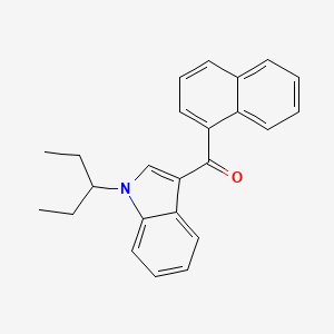 molecular formula C24H23NO B10766973 naphthalen-1-yl(1-(pentan-3-yl)-1H-indol-3-yl)methanone CAS No. 2283389-75-1