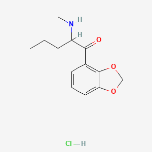molecular formula C13H18ClNO3 B10766997 1-(1,3-Benzodioxol-4-yl)-2-(methylamino)pentan-1-one hydrochloride CAS No. 2749428-57-5