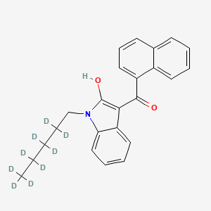 molecular formula C24H23NO2 B10767005 [2-hydroxy-1-(2,2,3,3,4,4,5,5,5-nonadeuteriopentyl)indol-3-yl]-naphthalen-1-ylmethanone 