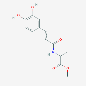 molecular formula C13H15NO5 B10767241 methyl 2-[3-(3,4-dihydroxyphenyl)prop-2-enoylamino]propanoate 