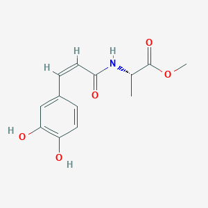 molecular formula C13H15NO5 B10767285 Methyl (2S)-2-[[(Z)-3-(3,4-dihydroxyphenyl)prop-2-enoyl]amino]propanoate 