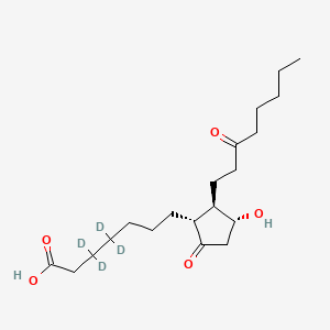 molecular formula C20H34O5 B10767565 13,14-dihydro-15-keto Prostaglandin E1-d4 