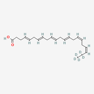 molecular formula C22H32O2 B10767585 Docosahexaenoic acid-d5 
