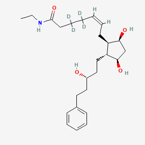 molecular formula C25H39NO4 B10767590 Latanoprost ethyl amide-d4 