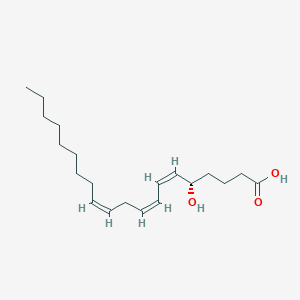 molecular formula C20H34O3 B10767696 (5S,6Z,8Z,11Z)-5-hydroxyicosa-6,8,11-trienoic acid 