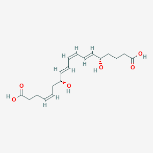 molecular formula C18H26O6 B10767800 18-carboxy dinor Leukotriene B4 