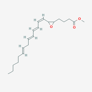 molecular formula C21H32O3 B10767929 methyl 4-[3-[(1Z,3E,5E,8E)-tetradeca-1,3,5,8-tetraenyl]oxiran-2-yl]butanoate CAS No. 72345-92-7