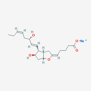 molecular formula C20H29NaO5 B10767932 sodium;(5E)-5-[(3aR,4R,5R,6aS)-5-hydroxy-4-[(1E,3S,5Z)-3-hydroxyocta-1,5-dienyl]-3,3a,4,5,6,6a-hexahydrocyclopenta[b]furan-2-ylidene]pentanoate 