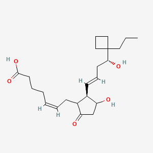 molecular formula C23H36O5 B10768029 9-Oxo-11alpha,16R-dihydroxy-17-cyclobutyl-5Z,13E-dien-1-oic acid 