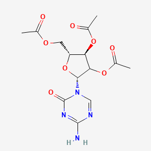 molecular formula C14H18N4O8 B10768037 4-Amino-1-(2,3,5-tri-O-acetyl-beta-D-ribofuranosyl)-1,3,5-triazin-2(1H)-one 