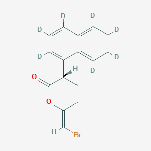 molecular formula C16H13BrO2 B10768107 (S)-Bromoenol lactone-d7 