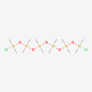 molecular formula C12H36Cl2O5Si6 B107682 1,11-Dichloro-1,1,3,3,5,5,7,7,9,9,11,11-dodecamethylhexasiloxane CAS No. 16106-81-3
