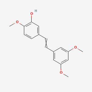 molecular formula C17H18O4 B10768201 5-[2-(3,5-Dimethoxyphenyl)ethenyl]-2-methoxyphenol 