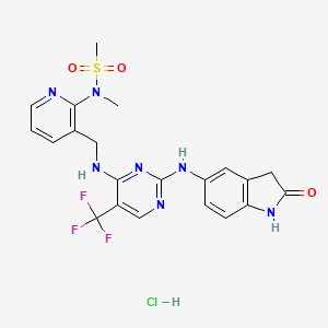 molecular formula C21H21ClF3N7O3S B10768282 PF-562271 hydrochloride 