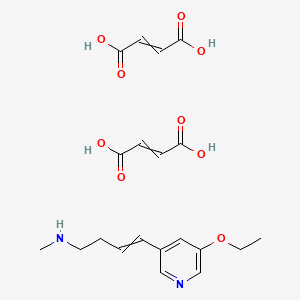 molecular formula C20H26N2O9 B10768391 bis(but-2-enedioic acid);4-(5-ethoxy-3-pyridinyl)-N-methylbut-3-en-1-amine CAS No. 212332-35-9