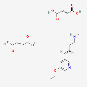 molecular formula C20H26N2O9 B10768398 but-2-enedioic acid;(E)-4-(5-ethoxypyridin-3-yl)-N-methylbut-3-en-1-amine 