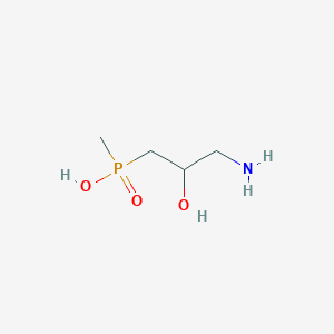 molecular formula C4H12NO3P B10768494 (3-Amino-2-hydroxypropyl)-methylphosphinic acid 