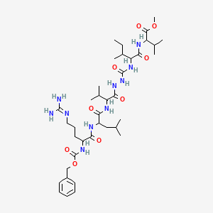 molecular formula C38H64N10O9 B10768522 Z-Arg-Leu-Val-Agly-Ileu-Val-OMe 