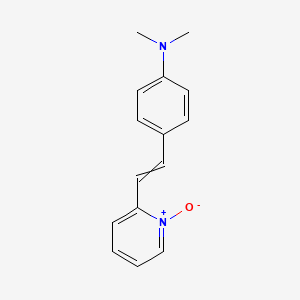 molecular formula C15H16N2O B10768785 Benzenamine, N,N-dimethyl-4-[2-(1-oxido-2-pyridinyl)ethenyl]- CAS No. 13244-20-7