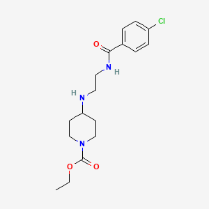 molecular formula C17H24ClN3O3 B10768829 4-[2-(4-Chloro-benzoylamino)-ethylamino]-piperidine-1-carboxylic acid ethyl ester 