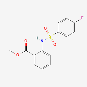 molecular formula C14H12FNO4S B10768868 Methyl 2-{[(4-fluorophenyl)sulfonyl]amino}benzoate 