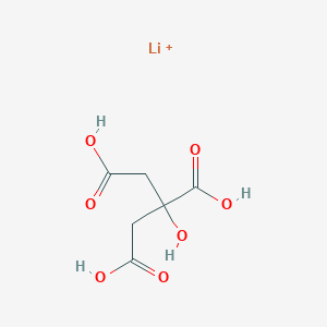 molecular formula C6H8LiO7+ B10769009 lithium;2-hydroxypropane-1,2,3-tricarboxylic acid 