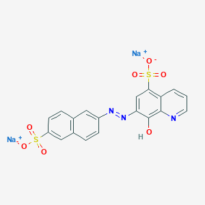 molecular formula C19H11N3Na2O7S2 B10769159 disodium;8-hydroxy-7-[(6-sulfonatonaphthalen-2-yl)diazenyl]quinoline-5-sulfonate 