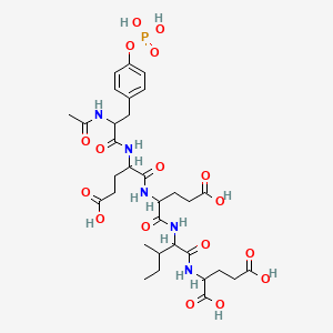 molecular formula C32H46N5O17P B10769378 N-Acetyl-O-phosphono-Tyr-Glu-Glu-Ile-Glu 