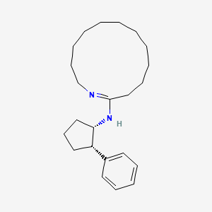 molecular formula C23H36N2 B10769392 N-[(1S,2S)-2-phenylcyclopentyl]-1-azacyclotridecen-2-amine 