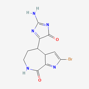 molecular formula C11H10BrN5O2 B10769418 Ac-Lys-[Leu(8)]-des-Arg(9)-BK 