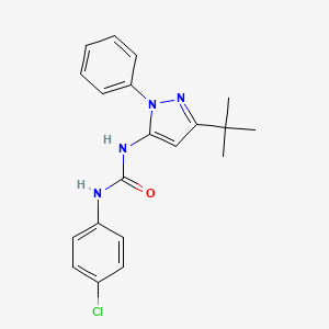 molecular formula C20H21ClN4O B10769450 N-[(3Z)-5-Tert-butyl-2-phenyl-1,2-dihydro-3H-pyrazol-3-ylidene]-N'-(4-chlorophenyl)urea 