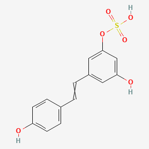 molecular formula C14H12O6S B10769506 Resveratrol-3-O-Sulfate (sodium salt) 