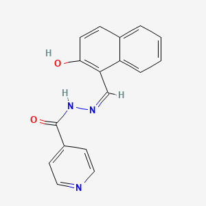 molecular formula C17H13N3O2 B10769583 2-Hydroxy-1-naphthylaldehyde isonicotinoyl hydrazone CAS No. 796-42-9