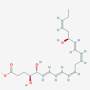 molecular formula C22H31O5- B10769630 4S,5R-17S-resolvin 