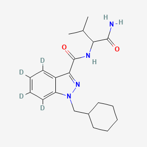 molecular formula C20H28N4O2 B10769660 N-(1-amino-3-methyl-1-oxobutan-2-yl)-1-(cyclohexylmethyl)-4,5,6,7-tetradeuterioindazole-3-carboxamide CAS No. 2747915-13-3