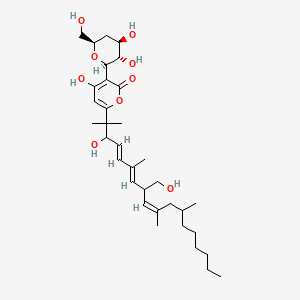 molecular formula C34H54O9 B10769668 Deoxyfusapyrone 
