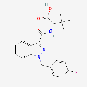 molecular formula C21H22FN3O3 B10769808 MDMB-FUBINACA metabolite M1 