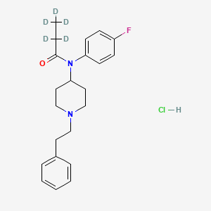 molecular formula C22H28ClFN2O B10769813 N-(4-fluorophenyl)-N-(1-phenethylpiperidin-4-yl)propanamide-d5,monohydrochloride CAS No. 2747915-22-4