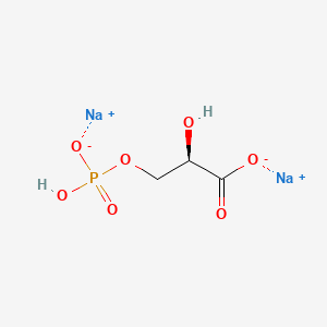 molecular formula C3H5Na2O7P B10769853 D-(-)-3-Phosphoglyceric acid disodium 