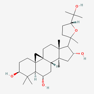 molecular formula C30H50O5 B10769910 (1S,3R,6S,8R,9S,11S,12S,14R,16R)-15-[(2S,5R)-5-(2-hydroxypropan-2-yl)-2-methyloxolan-2-yl]-7,7,12,16-tetramethylpentacyclo[9.7.0.01,3.03,8.012,16]octadecane-6,9,14-triol 