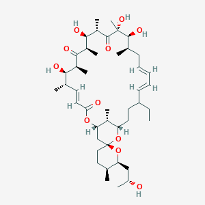 molecular formula C44H72O11 B10769997 (1S,4E,5'S,6S,6'S,7R,8S,10R,11R,12S,14R,15S,16R,18E,20E,25S,27R,29R)-22-ethyl-7,11,14,15-tetrahydroxy-6'-[(2R)-2-hydroxypropyl]-5',6,8,10,12,14,16,29-octamethylspiro[2,26-dioxabicyclo[23.3.1]nonacosa-4,18,20-triene-27,2'-oxane]-3,9,13-trione 