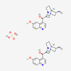 molecular formula C40H50N4O8S B10770032 (R)-[(2S,4R,5S)-5-Ethenyl-1-azabicyclo[2.2.2]octan-2-yl]-(6-methoxyquinolin-4-yl)methanol;sulfuric acid 