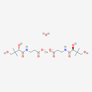 molecular formula C18H34CaN2O11 B10770074 Pantothenic acid calcium salt monohydrate 