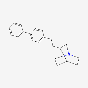 molecular formula C21H25N B10770332 3-[2-(4-Phenylphenyl)ethyl]-1-azabicyclo[2.2.2]octane 